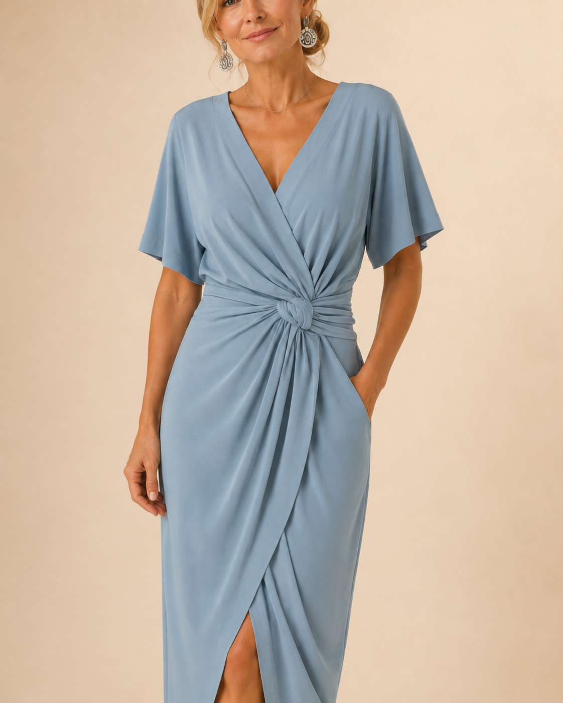 Sienna | Twist Front Midi Vacation Dress