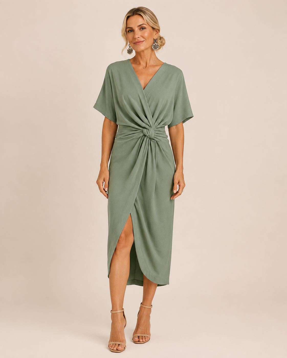 Sienna | Twist Front Midi Vacation Dress
