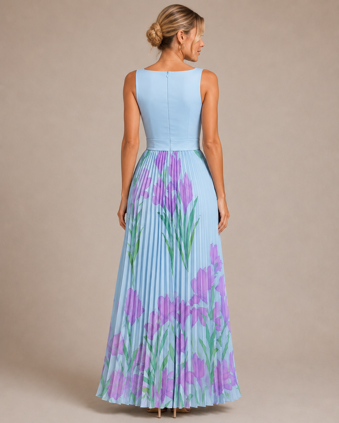 Juliette | Floral Pleated Maxi Dress