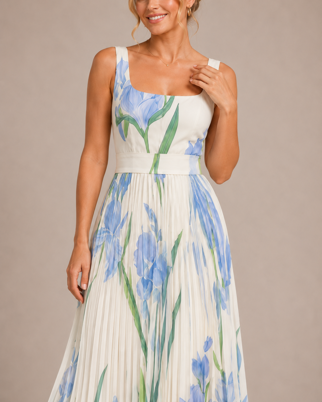 Juliette | Floral Pleated Maxi Dress
