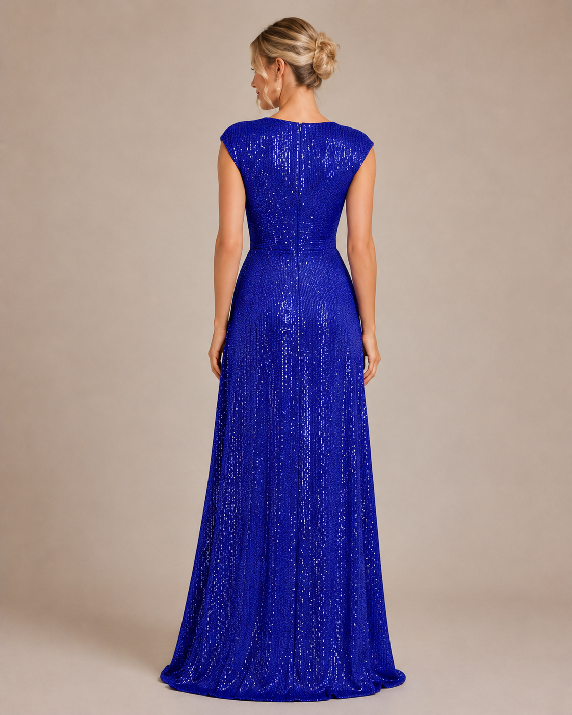 Isabella | Sequin V-Neck Maxi Wedding Guest Dress