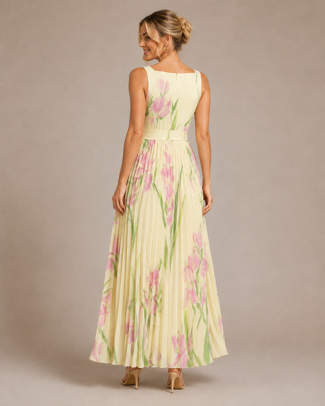Juliette | Floral Pleated Maxi Dress