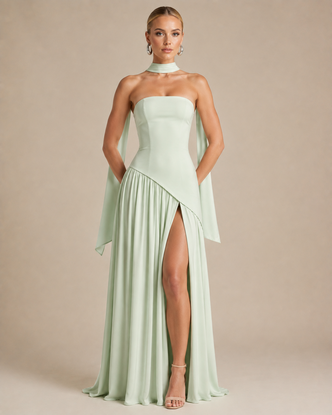 Amara | Strapless Maxi Formal Cocktail Dress
