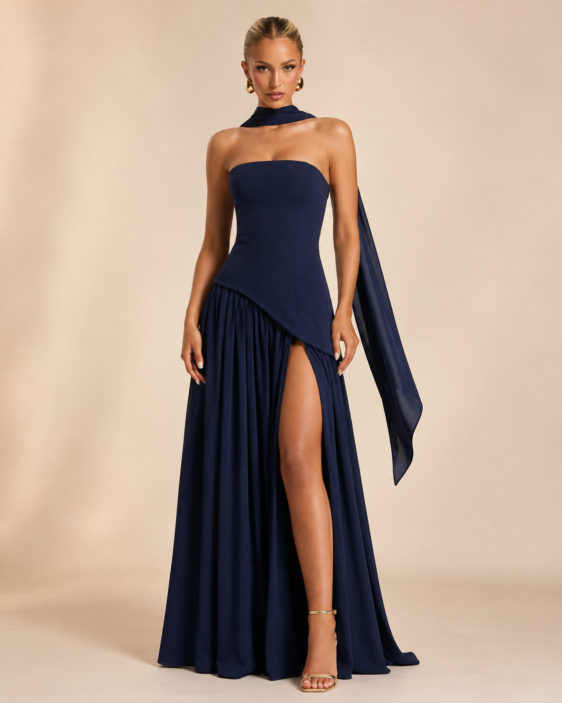 Amara | Strapless Maxi Formal Cocktail Dress
