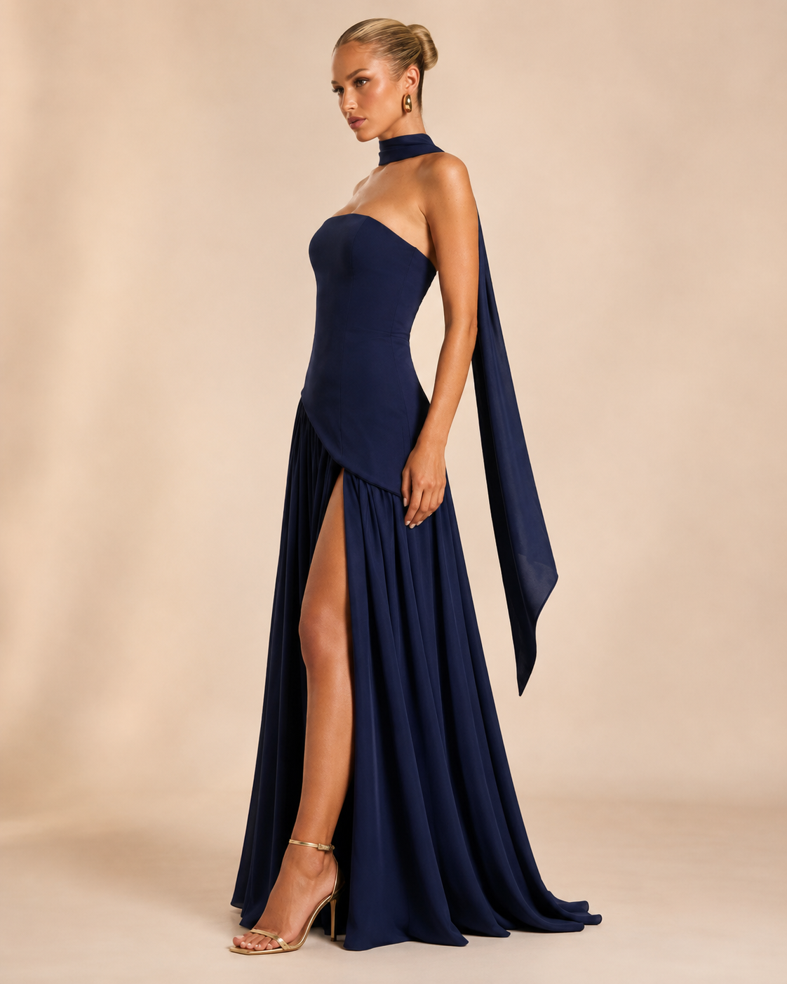 Amara | Strapless Maxi Formal Cocktail Dress
